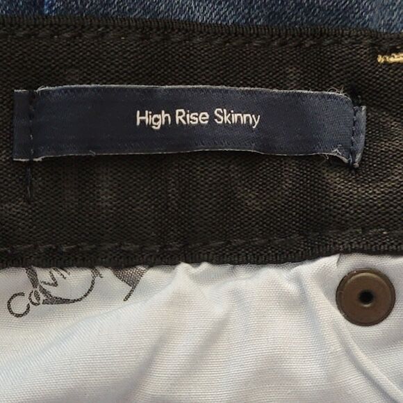 Calvin Klein High Rise Skinny Jeans Size 22W Button Fly Stretch Ankle Denim - Picture 7 of 12